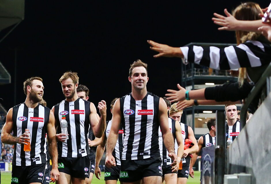 AFL 2016 NAB Challenge - Geelong v Collingwood Steele Sidebottom has signed a five-year contract extension with Collingwood - ${keywords}